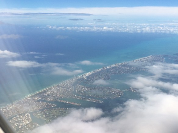 First glimpse of Miami and the famous beaches