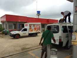 Refuel stop on the road