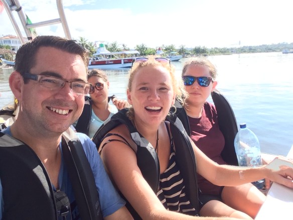 With Kelsey and Rhiannon on the boat to Capurgana