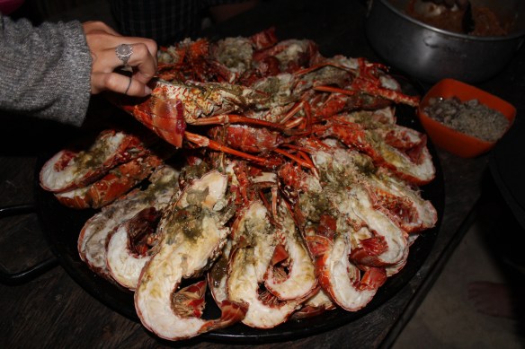 Huge lobster dinner